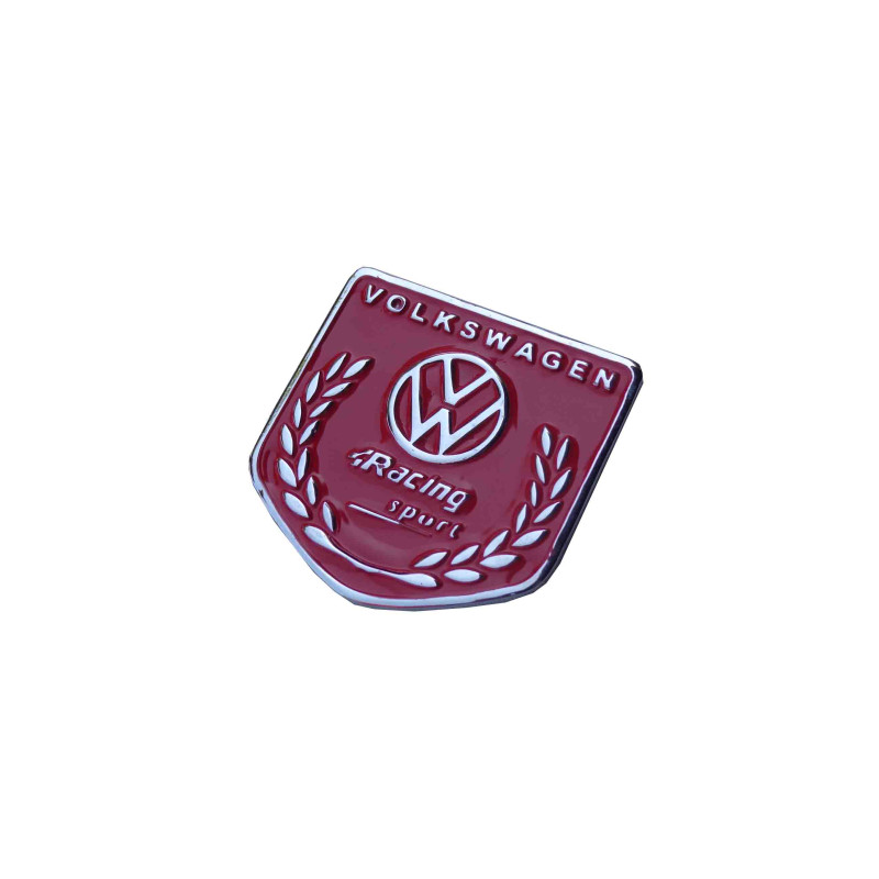 Emblema Escudo Brasão Volkswagen Racing Sport Vermelho Vw