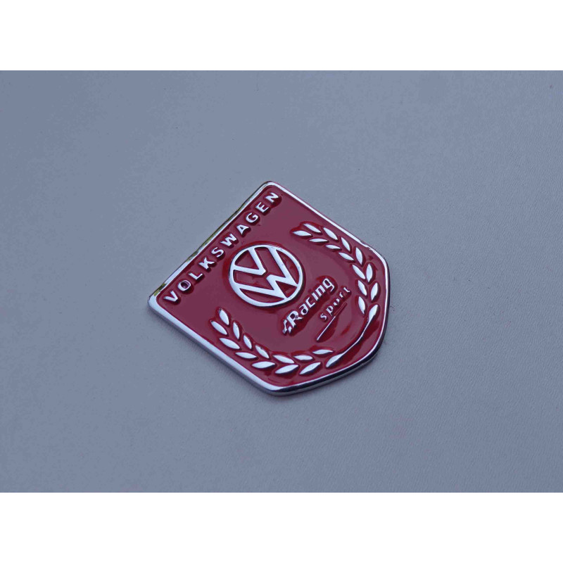 Emblema Escudo Brasão Volkswagen Racing Sport Vermelho Vw