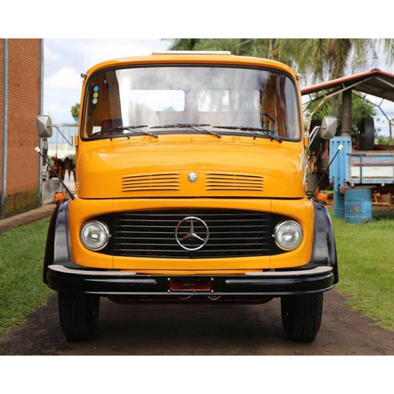 Botão Buzina Volante Mercedes 1113 1313 Bege Novo