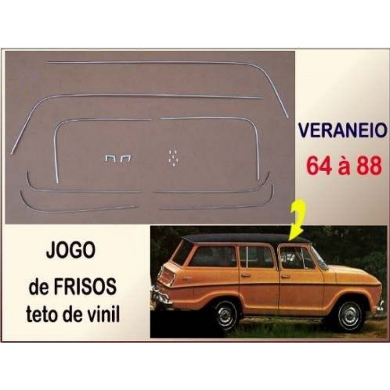 Friso Teto Vinil Veraneio 64 à 88 - Jogo alumínio